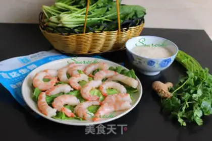 Make Shrimp spinach step 0