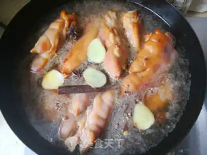 Make Red burning pig hoof step 6