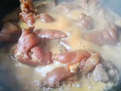 Make Red burning pig hoof step 7
