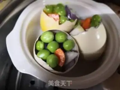 Make Peas eggs step 3