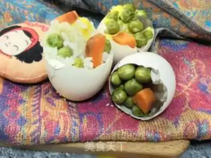 Make Peas eggs step 4