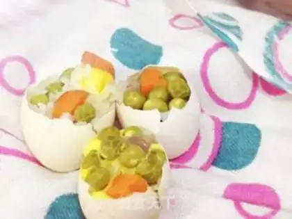Make Peas eggs step 5
