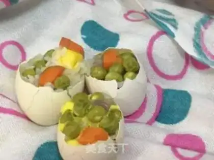 Make Peas eggs step 6