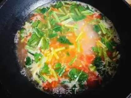 Make Spinach fan soup step 8