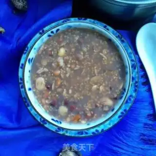 Make Bean money, red bean congee step 7