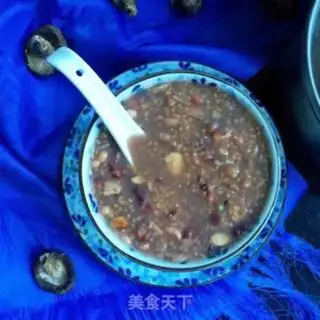 Make Bean money, red bean congee step 8