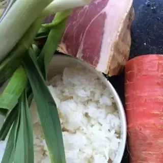 Make Ham and rice step 0