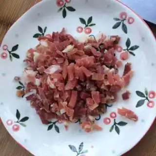 Make Ham and rice step 1