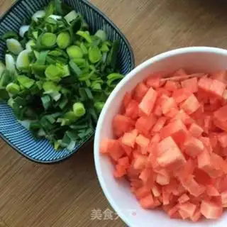 Make Ham and rice step 2
