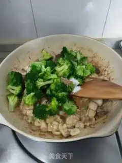 Make Chicken chest mushrooms and broccoli step 12