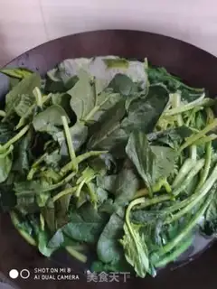 Make A spinach mix fan step 2