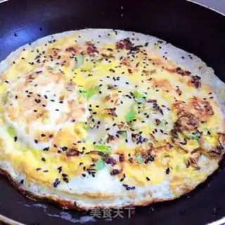 Make Egg sesame pancakes step 5