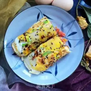 Make Egg sesame pancakes step 8