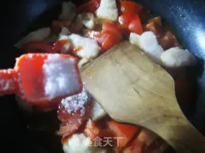 Make Tomato fried dragonfish step 10
