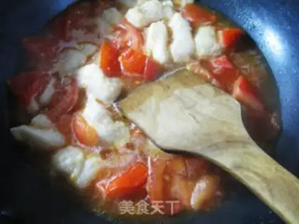 Make Tomato fried dragonfish step 12