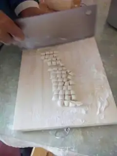 Make Cat ear noodles step 2