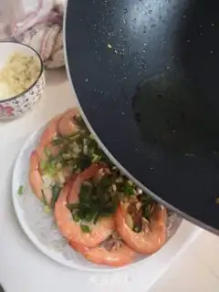 Make Garlic fan shrimp step 8