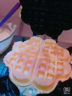 Make Strawberry waffles step 4
