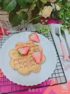 Make Strawberry waffles step 5