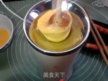 Make Spicy sausage egg sticks step 5