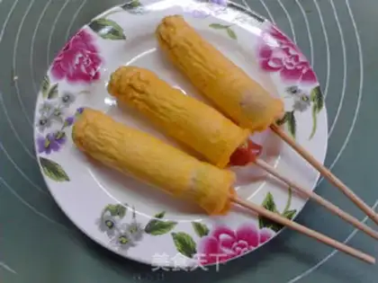 Make Spicy sausage egg sticks step 6