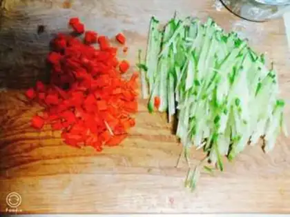 Make Carrot blue radish eggnog soup step 0