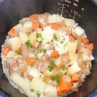 Make Salted potato rice step 8