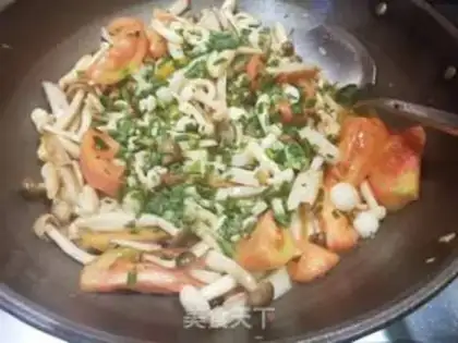 Make Fish cakes, tomatoes, mushrooms step 8