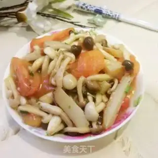 Make Fish cakes, tomatoes, mushrooms step 9