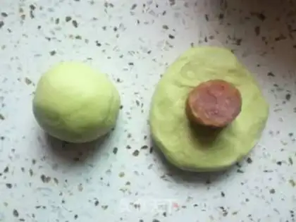 Make Spinach sausage bag step 8
