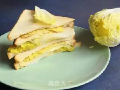 Make Big cabbage egg sandwich step 5