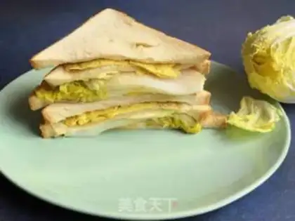 Make Big cabbage egg sandwich step 6