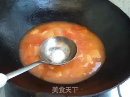 Make Potato tomato egg soup step 5