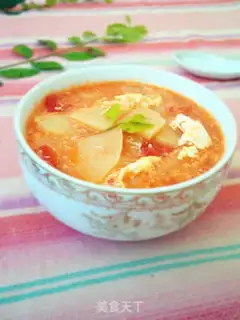 Make Potato tomato egg soup step 7