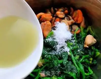 Make Spinach with rainbows step 6