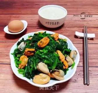 Make Spinach with rainbows step 8