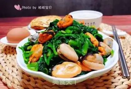 Make Spinach with rainbows step 9