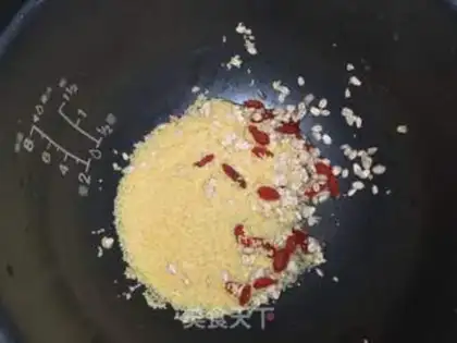Make Little rice lily oatmeal step 2