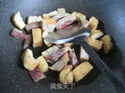 Make ♪ Little cucumber fried tofu duck leg ♪ step 4