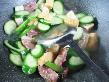 Make ♪ Little cucumber fried tofu duck leg ♪ step 6