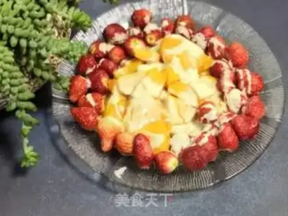 Make Mango strawberry yogurt step 7