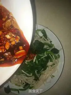 Make Squirming spinach golden mushrooms step 6