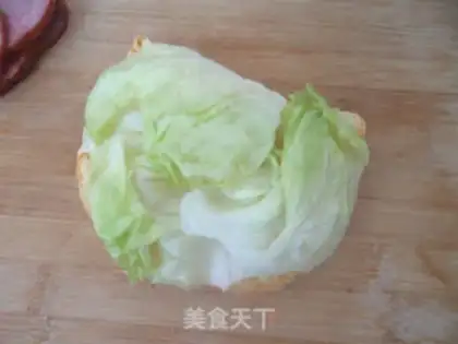 Make Egg ham sandwich step 6