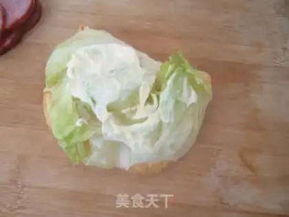 Make Egg ham sandwich step 7