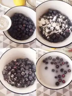Make Blueberry sauce step 1