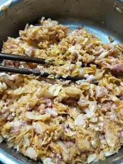 Make Korean pickle dumplings step 2