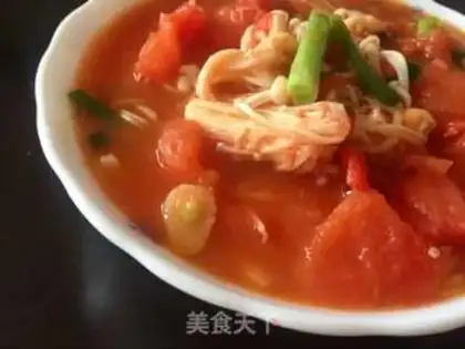 Make A golden mushroom with tomatoes step 7