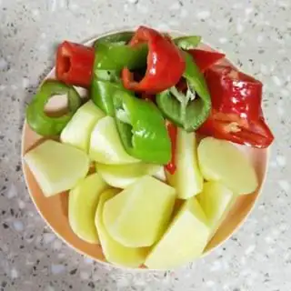 Make Potato chicken step 1