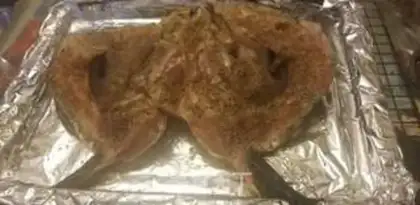 Make Fried salmon head step 5