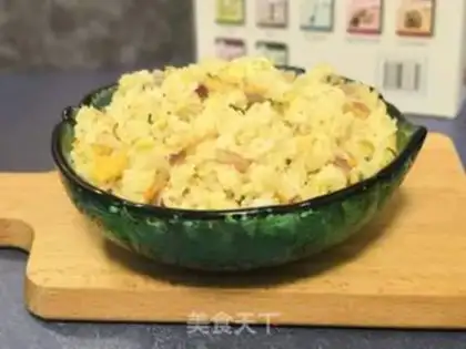 Make Onion egg fried rice step 6